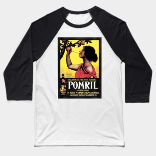 Pomril Fresh Apple Soda Beverage Vintage Deutsche Advertisement Baseball T-Shirt